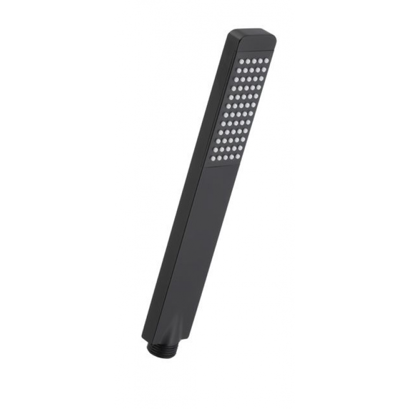 KFA LOGON Rączka natryskowa, prostokątna, 1 - funkcyjna, materiał mosiądz, kolor czarny Kod 842-066-81