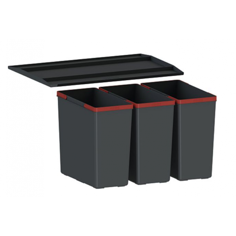 Franke EasySort Sortownik odpadów z półką, 600-3-0, 3 x 14,5 l Kod 121.0494.192