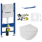 Geberit Duofix Zestaw stelaż podtynkowy do WC + miska wisząca WC LAVITA RIM+ SOFI SLIM z deską sedesową wolnoopadającą duroplast + zestaw wsporników dystansowych Kod S051