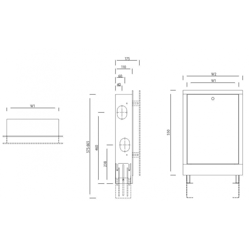 Gorgiel Szafka podtynkowa do rozdzielaczy, 5-6 sekcji, typ SGP-1 kod 1041112120 