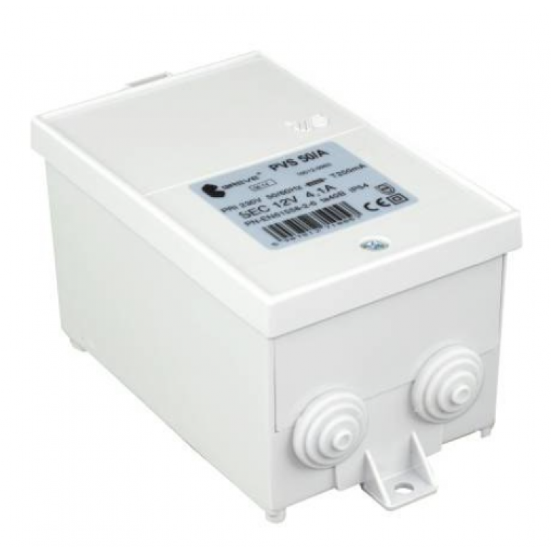 Breve PVS 50 Transformator jednofazowy, obudowany z zabezpieczeniem, 230/24V, IP54 Kod 16012-9993