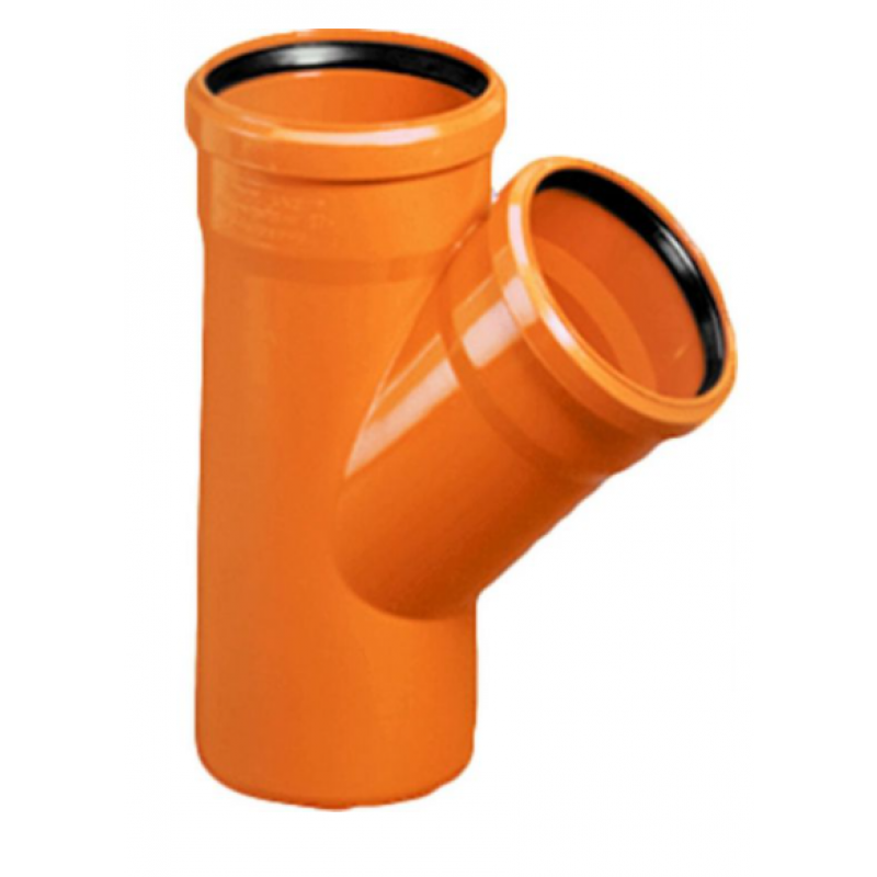 Magnaplast Trójnik KGEA fi 250/250mm kąt 45stopni, PVC-U Kod 22340