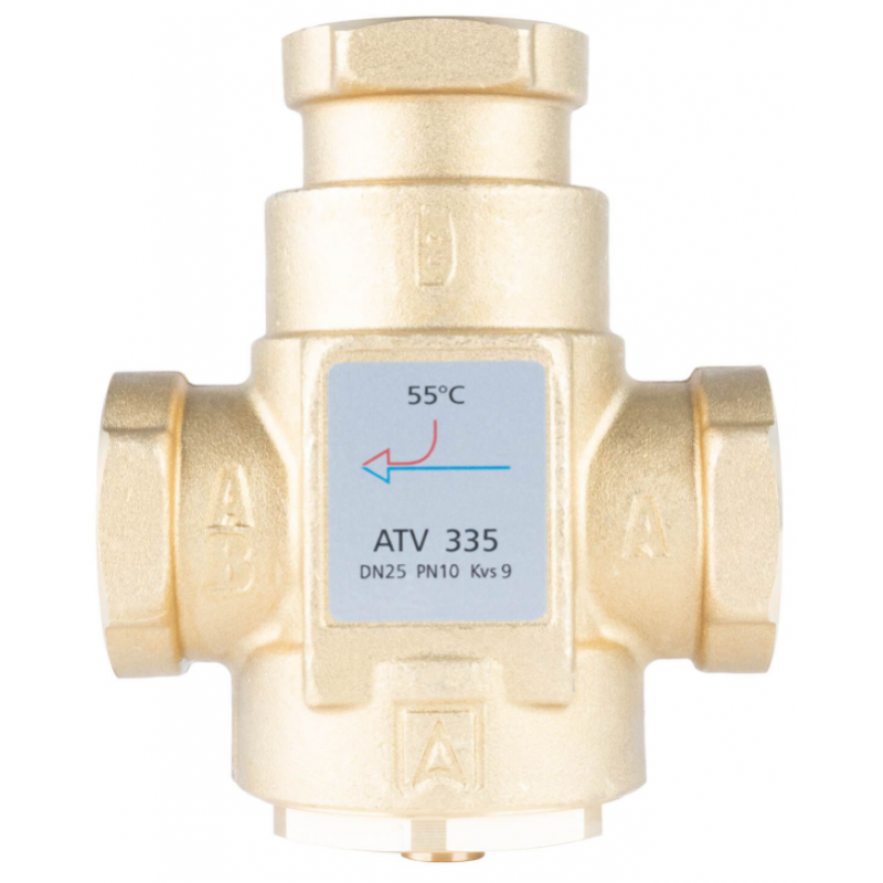Afriso Zawór temperaturowy ATV 335, DN25, Rp 1 cal, KVS 9, 55 ST.C kod 1633510 