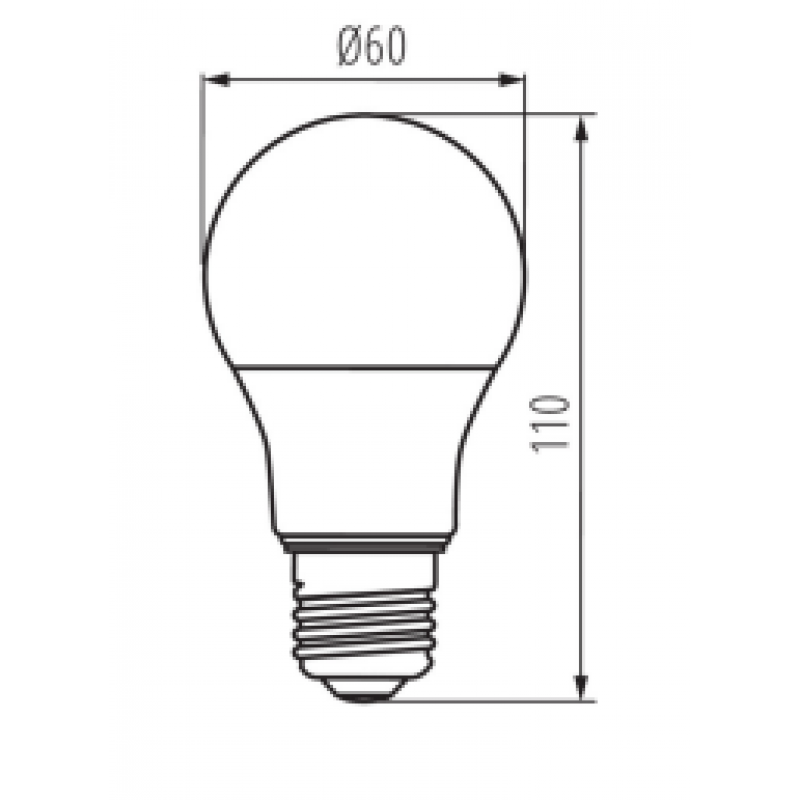 Kanlux Żarówka LED IQ-LEDDIM E27 A60 8,5W-WW, 810lm 2700K, ściemnialna, ciepłobiała KOD 27285 