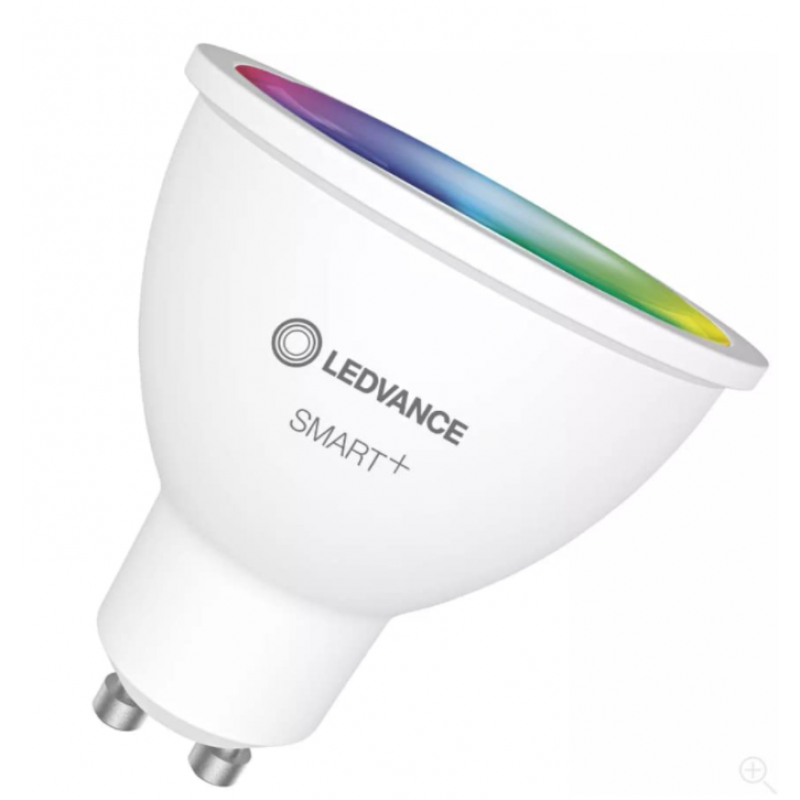 Ledvance Żarówka LED SMART+, trzonek GU10, 5W, 350lm, 45°, RGB+CCT, Tunable White, ściemnialna, ze sterowaniem WiFi, komplet: 3 szt. Kod 4058075486058