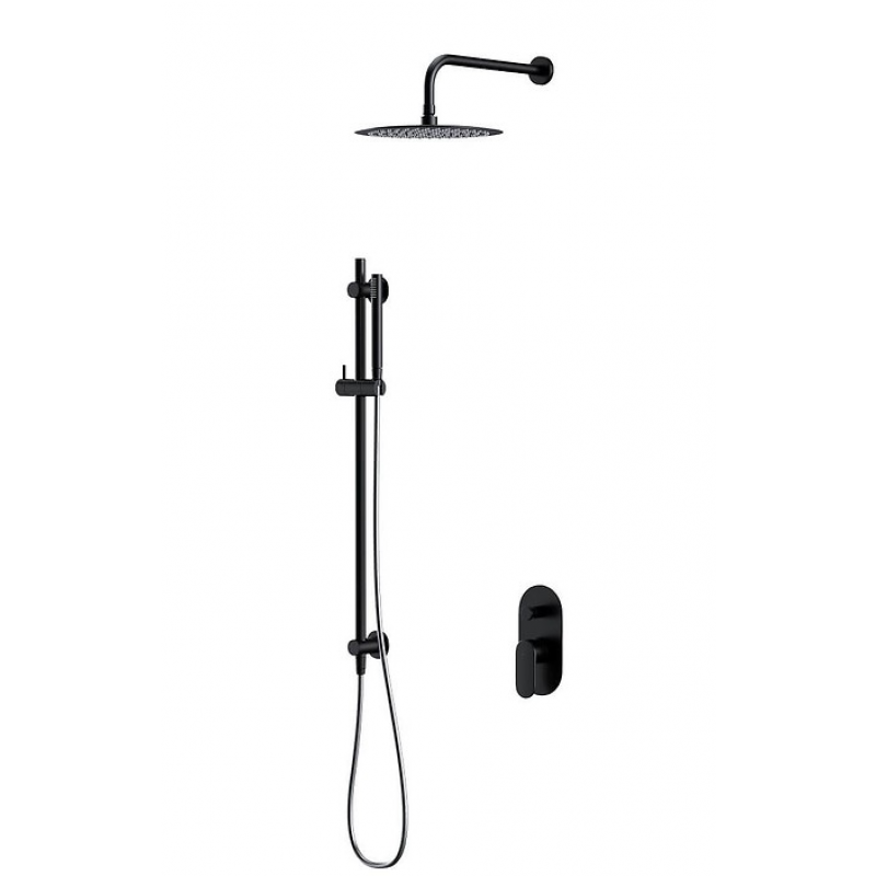 Cersanit CREA Zestaw podtynkowy z baterią wannowo - natryskową, kolor czarny Kod S952-009