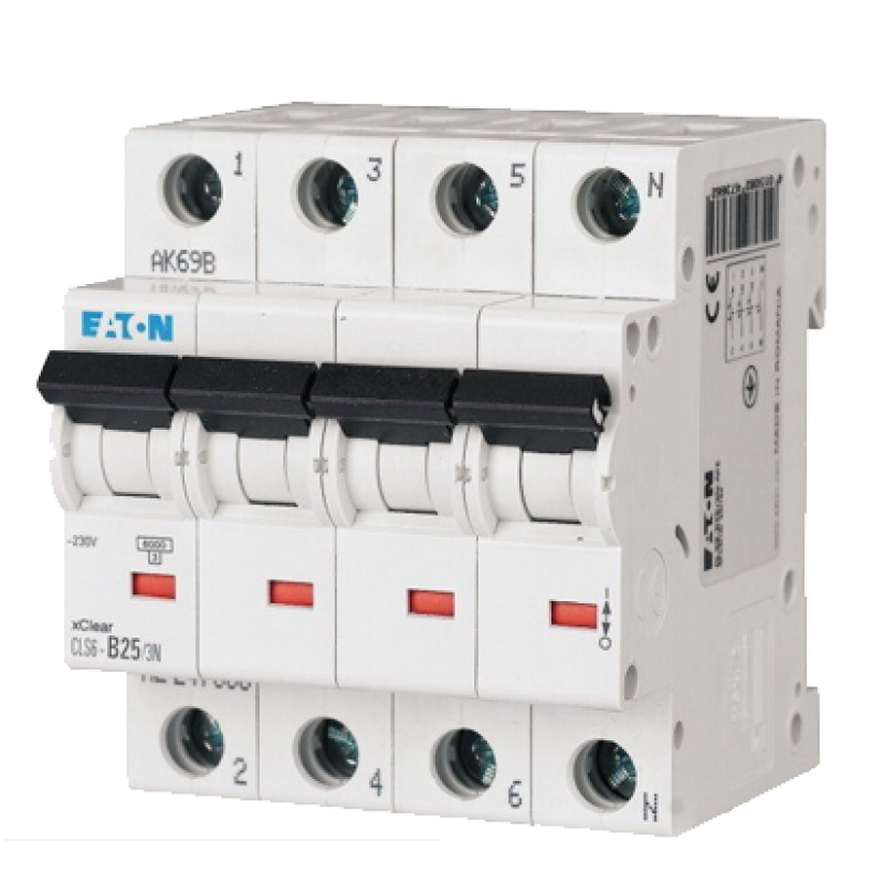 Eaton CLS6-C2/4-DP Wyłącznik nadprądowy, 4 biegunowy Kod 270517