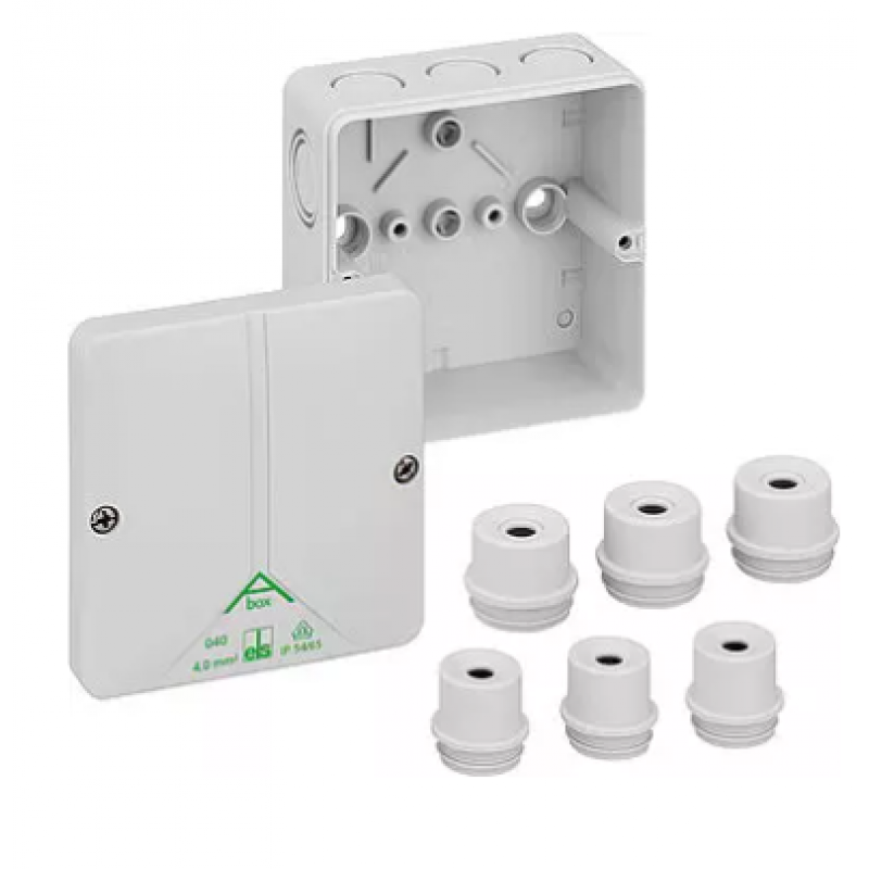 Spelsberg Puszka natynkowa ABOX 040-L 93x93x55, IP65, szara, pusta (bez zacisków) Kod 80490701 