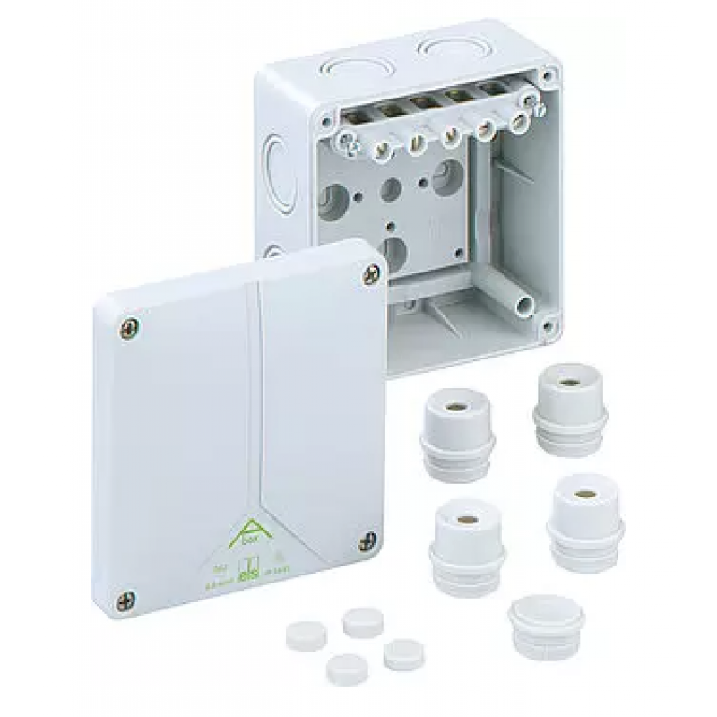 Spelsberg Puszka natynkowa z listwą, ABOX 060, 110x110x67, IP65, szara (zacisk śrubowy,5 bieg.) Kod 80640701
