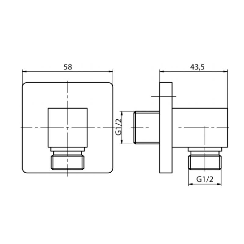 Valvex KVADRO Przyłącze kątowe Kod 2448320 
