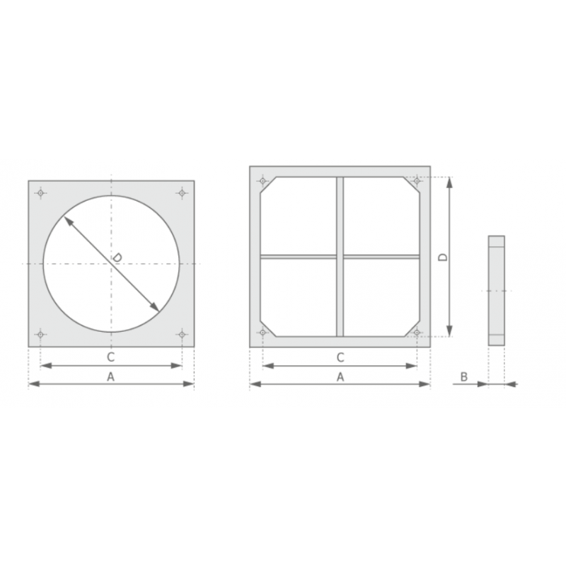 Ferono Żaluzja do wentylatora PCV 350mm Kod 350MM PCV 
