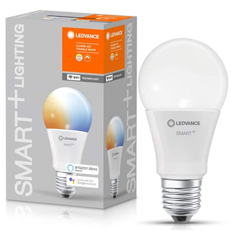 Ledvance Żarówka LED SMART+, trzonek E27, A60, 9W, 806lm, ciepły biały, Tunable White, ściemnialna, ze sterowaniem WiFi Kod 4058075485372