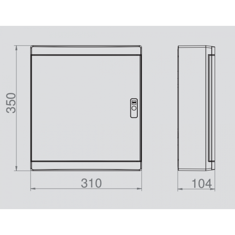 ELEKTRO PLAST ELEGANT Rozdzielnica nadtynkowa multimedialna, RN 2x12 PE+N IP40, drzwi w kolorze obudowy KOD: 2425-20 