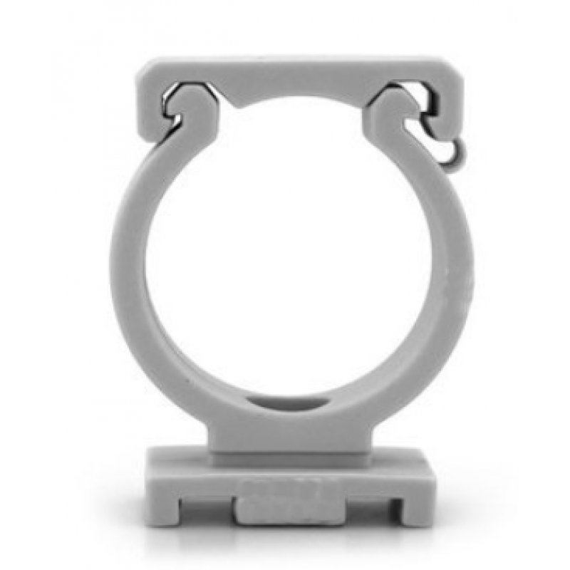 INGREMIO Uchwyt zamknięty do rur bezhalogenowych, średnica 28 mm, kolor szary, opakowanie 50 sztuk KOD T0027