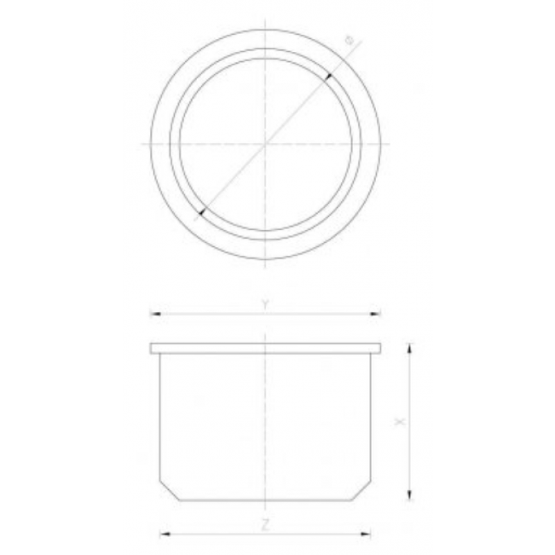 Onnline Uszczelka Trapera do kanalizacji wewnętrznej, średnica 160mm ,kolor czarny Kod: D-692719 