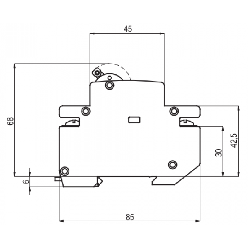 ETI ETIMAT 10 Wyłącznik nadprądowy 1-biegunowy, 10kA, 6A, C6 Kod 002131712 