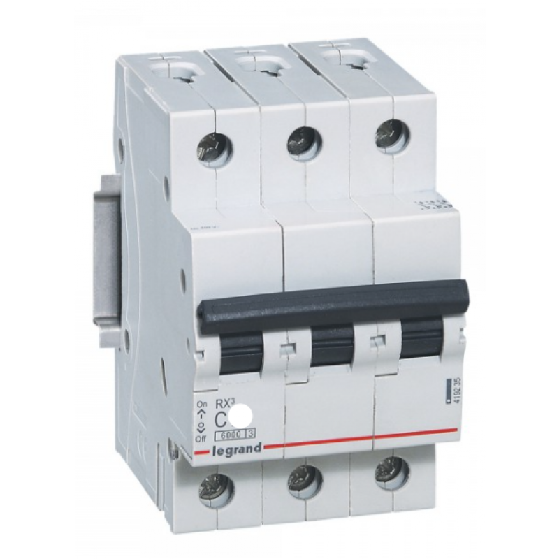 Legrand Wyłącznik nadprądowy RX3 3P C 25A 6000A Kod 419237