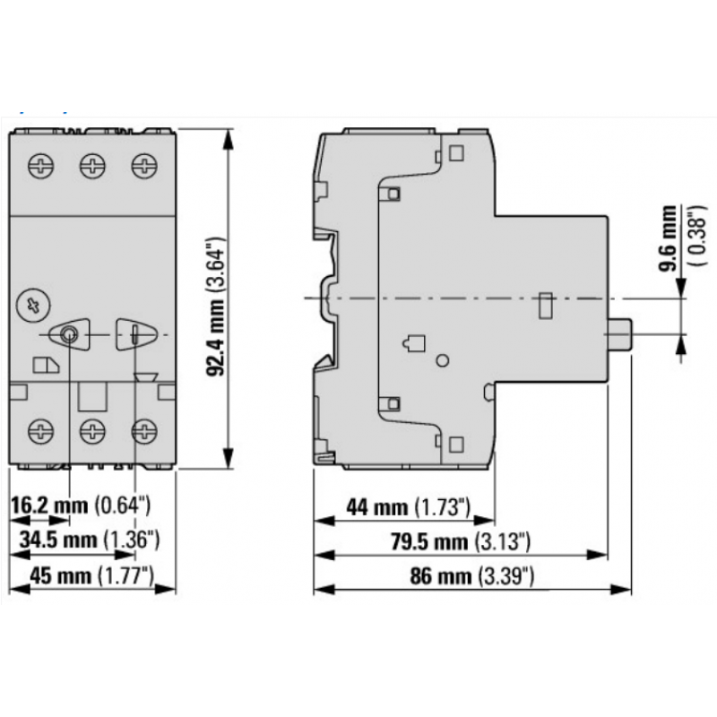 EATON Wyłącznik silnikowy PKZM01-0,63-EA, 0,4-0,63A, 0,12kW KOD 189883 