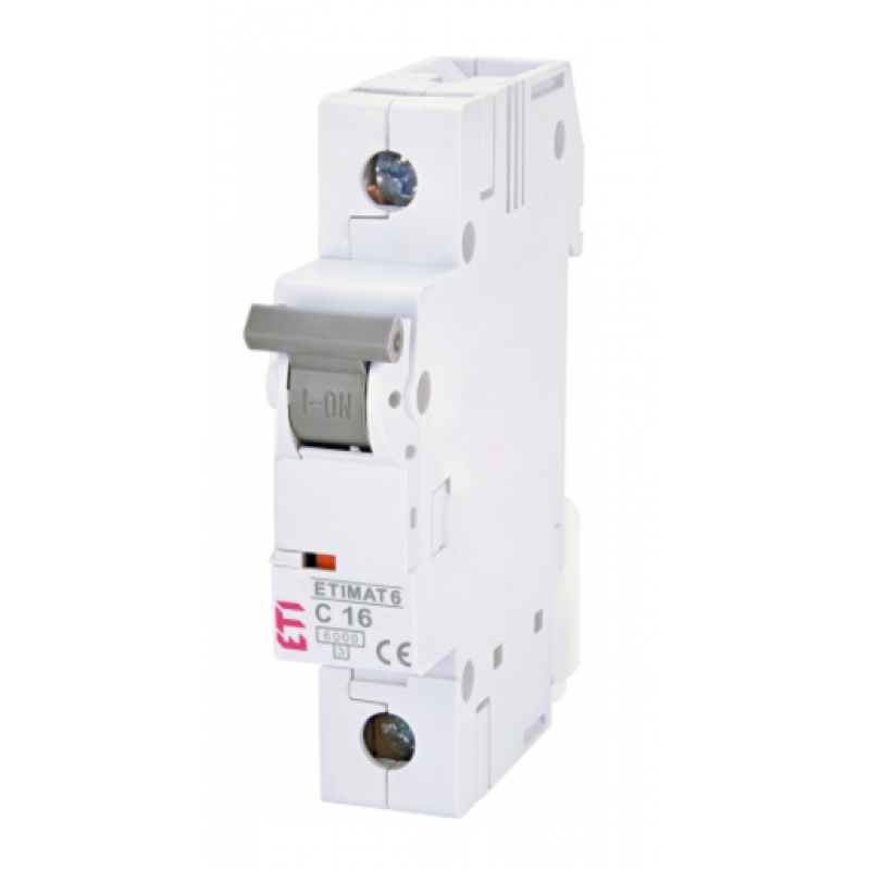 ETI ETIMAT 6 Wyłącznik nadprądowy 1-biegunowy, 6kA, 16A, C16 Kod 002141516