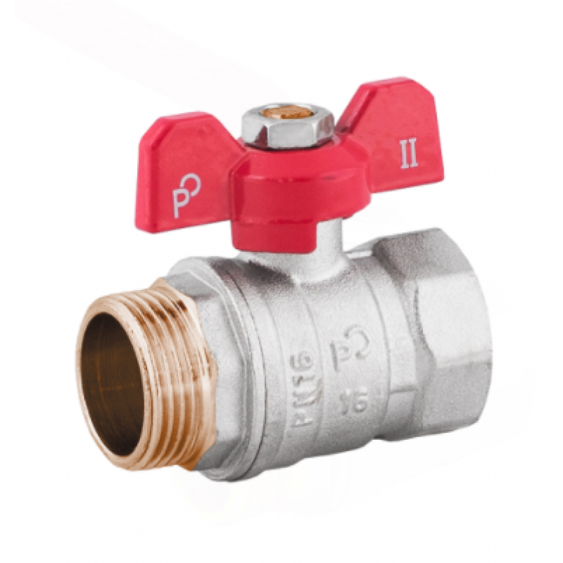 Perfexim Zawór kulowy wodny WZ, DN 15, 1/2 cala, z motylkiem Kod 00-222-0150-010