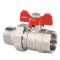 Onnline Zawór kulowy, 3/4 cala, z dławikiem, z półśrubunkiem,niklowany z motylkiem aluminiowym, GW/GZ Kod 1473880