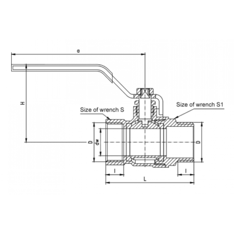 Onnline Zawór kulowy, 1 cal, niklowany z dławikiem, z dźwignią stalową, GW/GZ Kod 1474840 