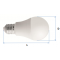 Helios Żarówka klasyczna LED 14W E27 A60 3000K 1520lm 230V 1CT/10 Kod LED-2729 