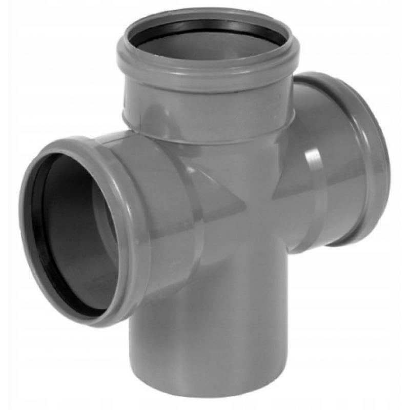 Plastimex Czwórnik PP fi 110x90, kolor szary Kod PCZW11090