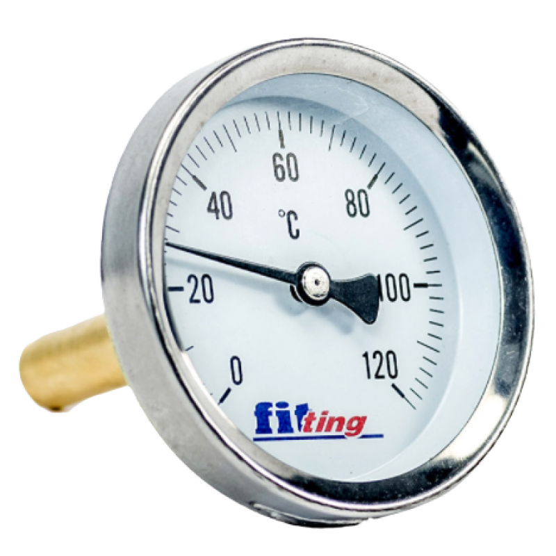 Fitting Termometr bimetaliczny, axialny 63mm G1/2cala L-40mm Kod TB-A.63.0-120