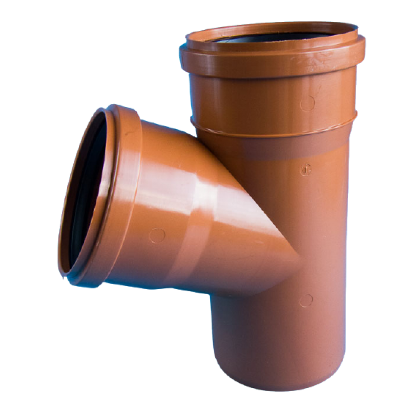 Plastimex Trójnik PVC 110/110/90 kolor pomarańczowy Kod P/2303110