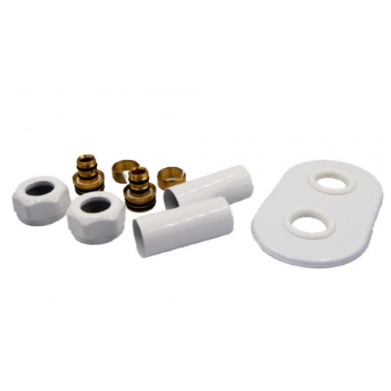 Vario Term Zestaw maskujący, rozeta podwójna 3/4 PEX, biały Kod ZMR2P16X3/406