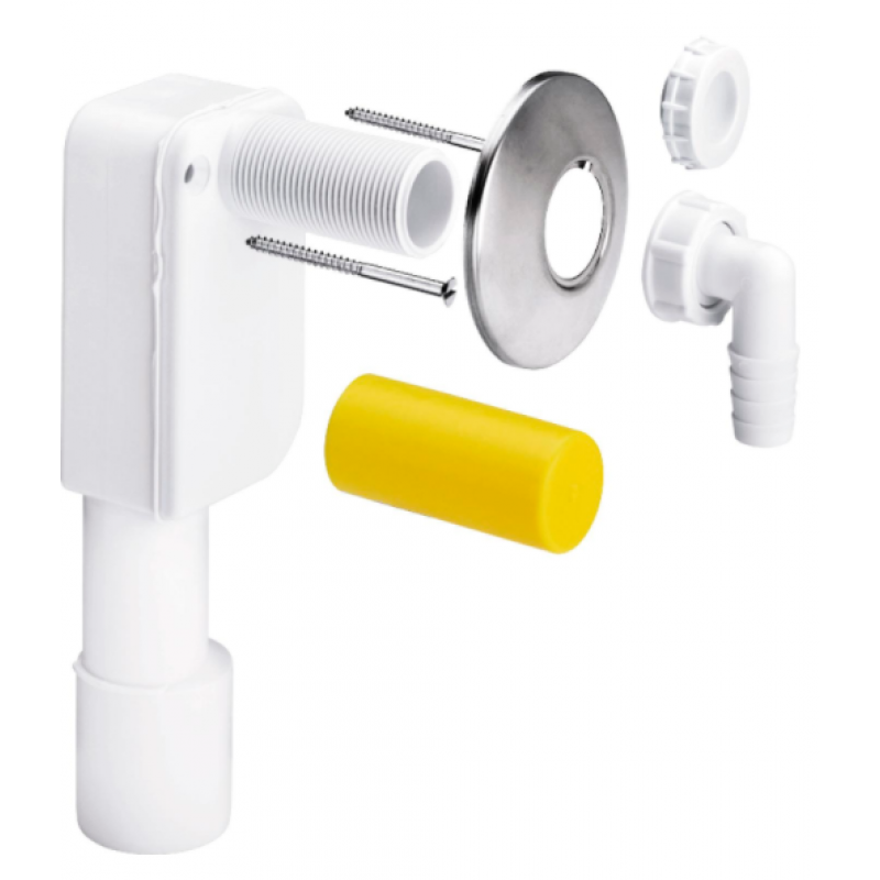 Viega Syfon ścienny do pralki / zmywarki DN40/50, tworzywo sztuczne, kolor biały Kod 452452