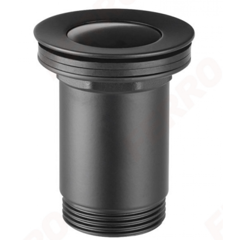 Ferro Zawór spustowy do umywalek z przelewem, chrom, czarny Kod S283-BL-B