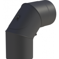 Jeremias Ferro Kolano obrotowe 0 - 90° fi 160mm z wyczystką, kolor czarny KOD ferro1431160