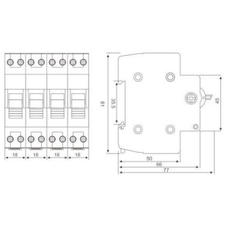 Spamel Modułowy przełącznik sieć-agregat, 2 polowy, SPMP-2P40 KOD SPMP-2P40 