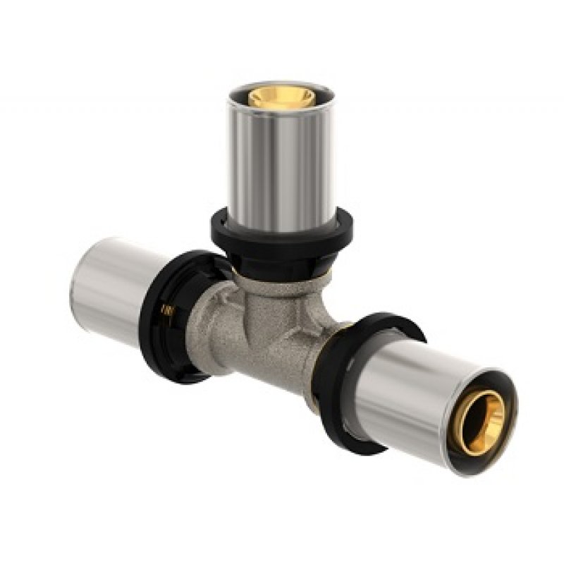 PURMO Cleverfit Trójnik mosiężny redukcyjny, 26x20x20 mm FAZ4T26A20A20AE0 Kod: P-TRR262020