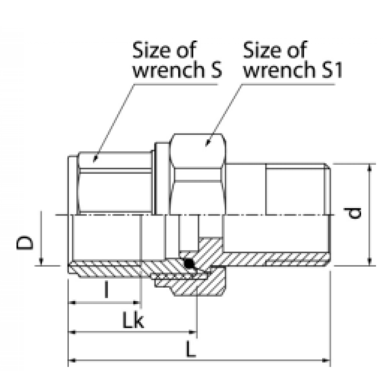VALVEX Twist Złączka śrubunkowa prosta niklowana z oringiem (wersja długa), 1/2 cala KOD 44912040 