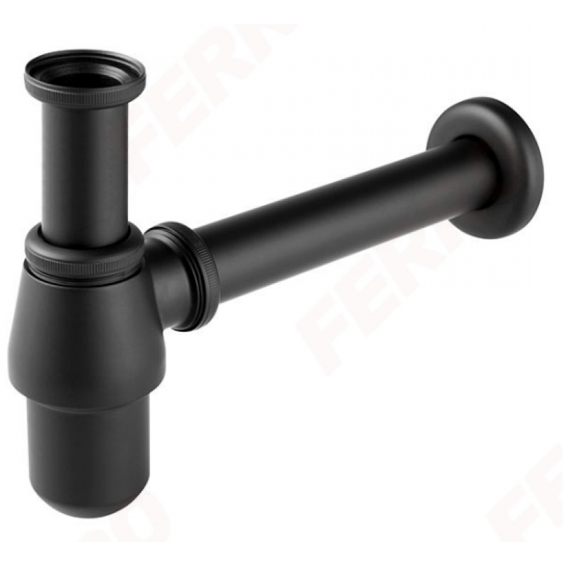 FERRO Syfon butelkowy G1 1/4 x 32 mm, czarny Kod S282-BL