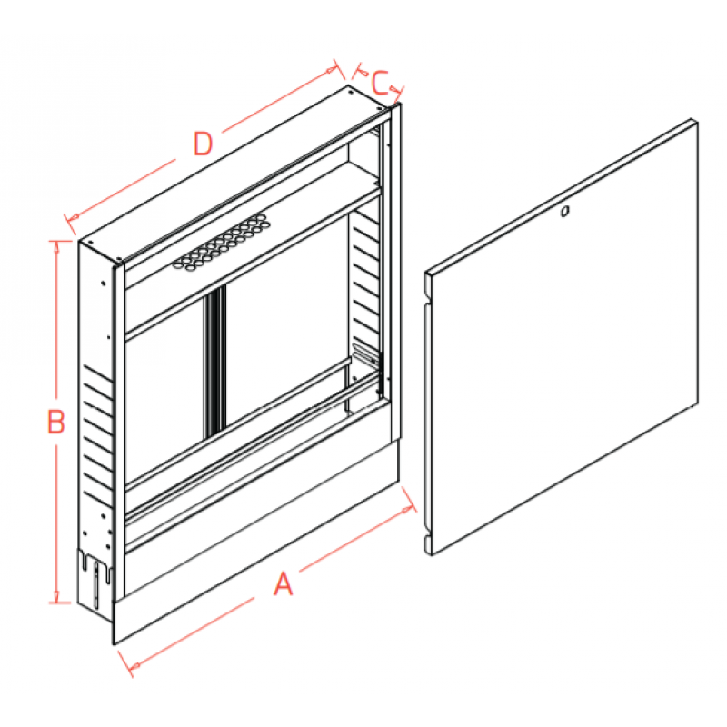 Teira ORP-5WS Szafka do rozdzielacza 12 obwodów podtynkowa z miejscem na listwę sterującą kod ORP-5WS 
