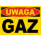 Trytyt Budowlana tablica ostrzegawcza UWAGA GAZ KOD BTO-12