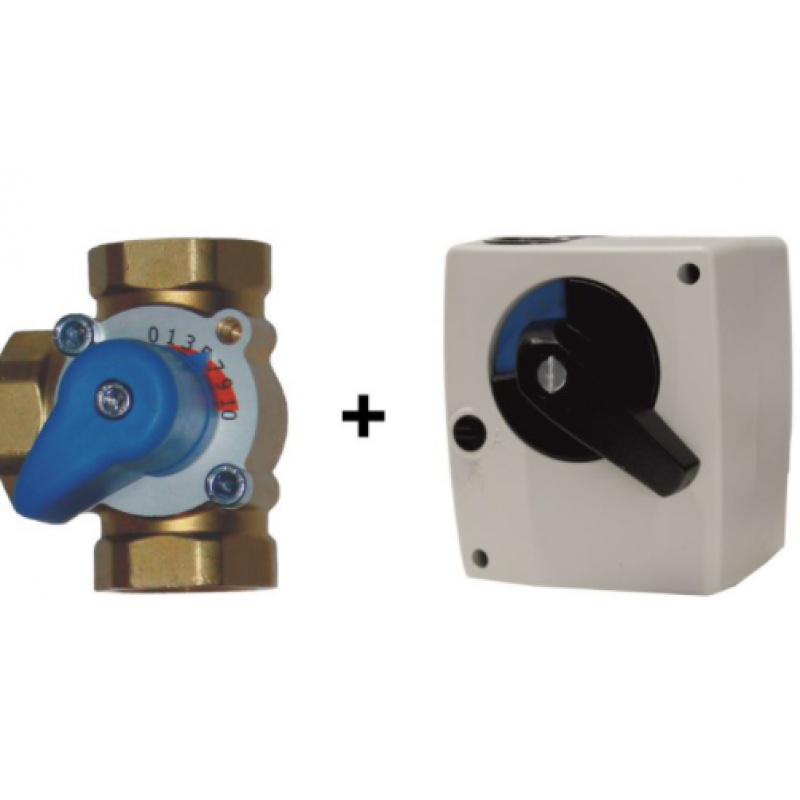 Concept WOMIX Zawór mieszający 3-drogowy GZM 3-20 kv 8 z siłownikiem GS 10-230/140 Kod HC601253 