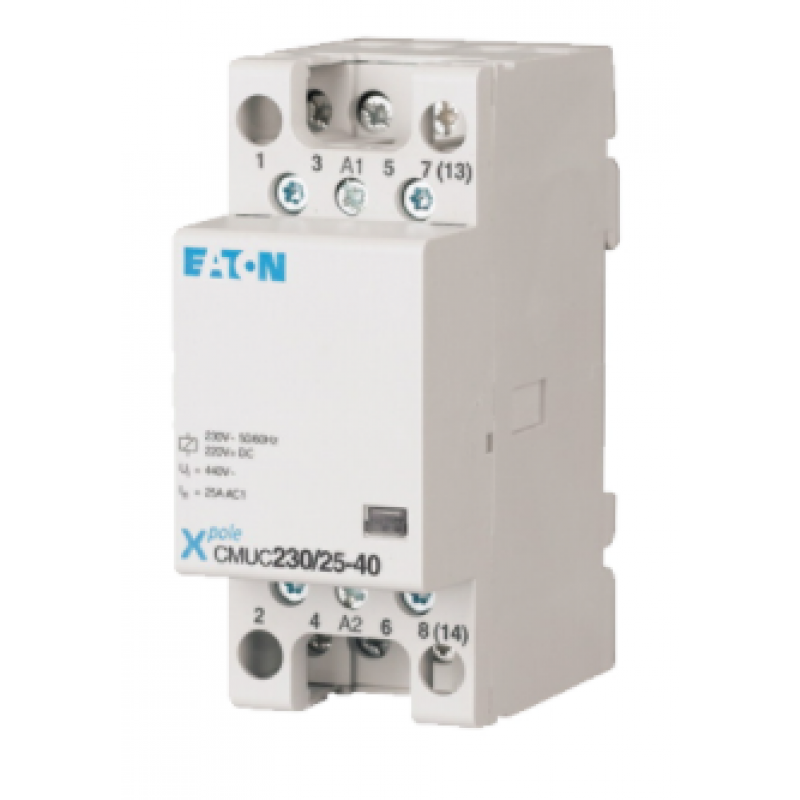 EATON CMUC230/25-40 Stycznik instalacyjny 2 modułowy z cewką AC/DC Kod 137309
