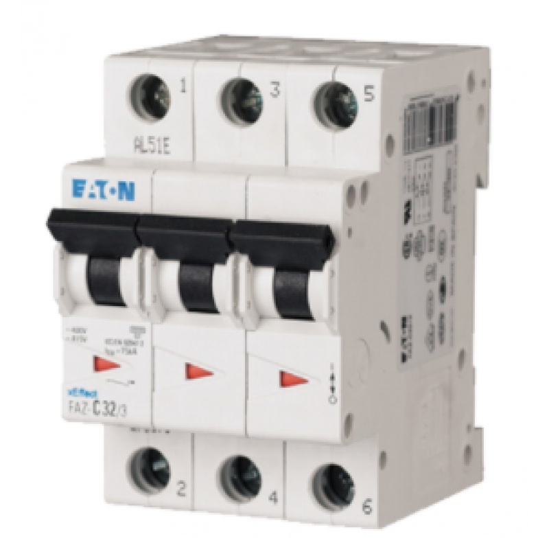 EATON FAZ-Z1/3 Wyłącznik nadprądowy 3-biegunowy, 10kA, 1A, AC Kod 278919