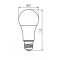 Kanlux Żarówka LED IQ-LEDDIM E27 A60 15W-WW, 1520lm 2700K, ściemnialna, ciepłobiała Kod 27291 