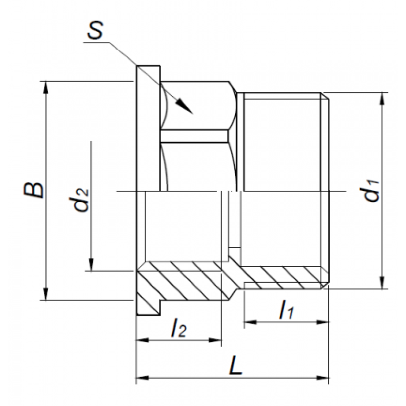 FITTING Łącznik nakrętno-wkrętny mosiężny 1/2 x 3/8 cala STRONG KOD SF61S-1/2X3/8 