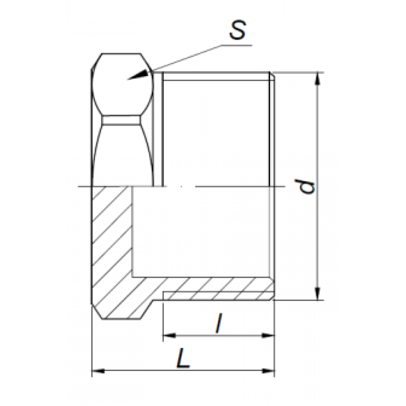 FITTING  Korek/zaślepka mosiądz 3/4 cala NORMAL KOD SF67-3/4 