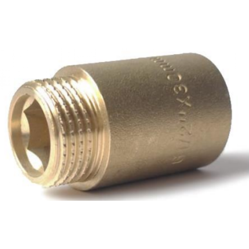 FITTING Przedłużka/łącznik mosiądz 1/2 cala x 25 NORMAL KOD SF52-1/2X25