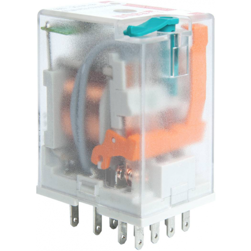 RELPOL Przekaźnik przemysłowy, elektromagnetyczny R15-2012-23-1024-WT styki 2P, obciążenie max 10A/230VAC, cewka 24VDC, WT Kod 802882