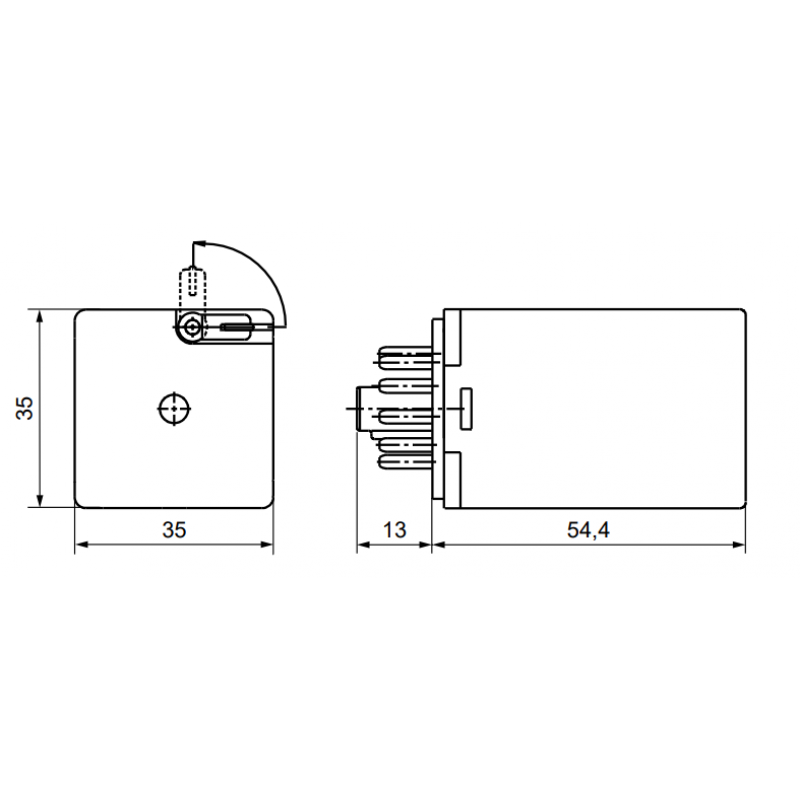RELPOL Przekaźnik przemysłowy, elektromagnetyczny R15-2013-23-1024-WT styki 3P, obciążenie max 10A/230VAC, cewka 24VDC, WT Kod 802846 