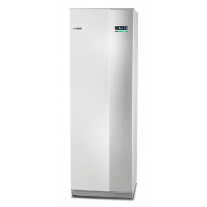NIBE F1245-12 R Gruntowa pompa ciepła 12 kW z zintegrowanym wężownicowym zasobnikiem c.w.u. ze stali nierdzewnej o pojemności 180 l, solanka-woda Kod 065083